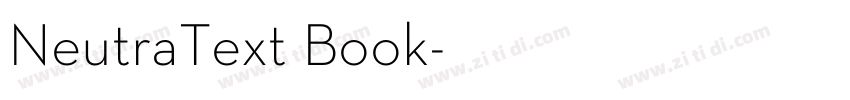 NeutraText Book字体转换